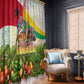 Guinea-Bissau Independence Day Window Curtain African Wildlife Cashew Harvest National Flag