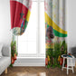 Guinea-Bissau Independence Day Window Curtain African Wildlife Cashew Harvest National Flag