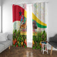 Guinea-Bissau Independence Day Window Curtain African Wildlife Cashew Harvest National Flag