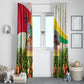 Guinea-Bissau Independence Day Window Curtain African Wildlife Cashew Harvest National Flag
