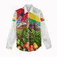 Guinea-Bissau Independence Day Women Casual Shirt African Wildlife Cashew Harvest National Flag