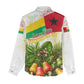 Guinea-Bissau Independence Day Women Casual Shirt African Wildlife Cashew Harvest National Flag