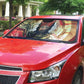 Amunet Auto Sun Shade with Egyptian Queen Portrait Ancient Mythology