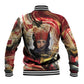 Amunet Baseball Jacket with Egyptian Queen Portrait Ancient Mythology