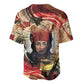 Amunet Baseball Jersey with Egyptian Queen Portrait Ancient Mythology
