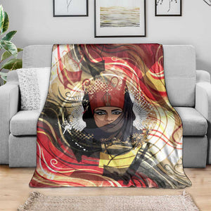 Amunet Blanket with Egyptian Queen Portrait Ancient Mythology