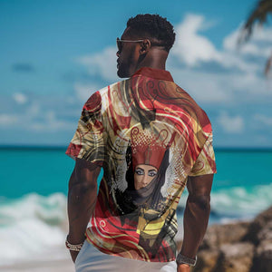 Amunet Hawaiian Shirt with Egyptian Queen Portrait Ancient Mythology