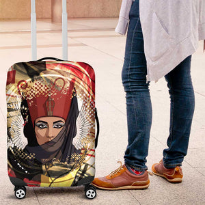 Amunet Luggage Cover with Egyptian Queen Portrait Ancient Mythology