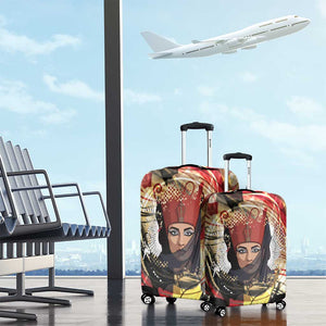 Amunet Luggage Cover with Egyptian Queen Portrait Ancient Mythology