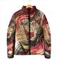 Amunet Padded Jacket with Egyptian Queen Portrait Ancient Mythology