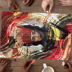 Amunet Puzzle with Egyptian Queen Portrait Ancient Mythology