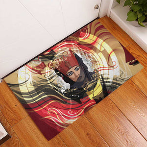 Amunet Rubber Doormat with Egyptian Queen Portrait Ancient Mythology