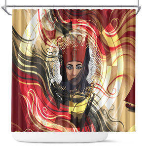 Amunet Shower Curtain with Egyptian Queen Portrait Ancient Mythology