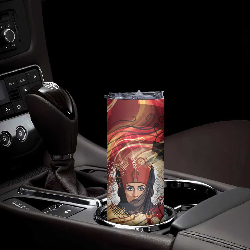 Amunet Skinny Tumbler with Egyptian Queen Portrait Ancient Mythology