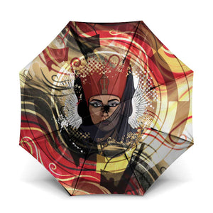 Amunet Umbrella with Egyptian Queen Portrait Ancient Mythology