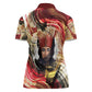 Amunet Women Polo Shirt with Egyptian Queen Portrait Ancient Mythology