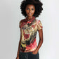 Amunet Women Polo Shirt with Egyptian Queen Portrait Ancient Mythology