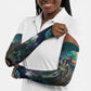 Amunet Ancient Temple Egyptian Arm Sleeves with Golden Serpent Mythology in Teal Tones