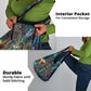 Amunet Ancient Temple Egyptian Grocery Bag with Golden Serpent Mythology in Teal Tones