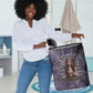 Anput Sacred Urn Laundry Basket with Papyrus Flowers Egyptian Guardian in Violet Mist