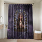 Anput Sacred Urn Bathroom Set with Papyrus Flowers Egyptian Guardian in Violet Mist