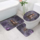 Anput Sacred Urn Bathroom Set with Papyrus Flowers Egyptian Guardian in Violet Mist