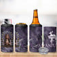 Anput Sacred Urn 4 in 1 Can Cooler Tumbler with Papyrus Flowers Egyptian Guardian in Violet Mist