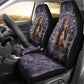 Anput Sacred Urn Car Seat Cover with Papyrus Flowers Egyptian Guardian in Violet Mist