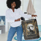 Anput Jackal Mask Laundry Basket with Full Moon Egyptian Afterlife Symbolism