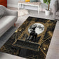 Anput Jackal Mask Area Rug with Full Moon Egyptian Afterlife Symbolism