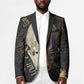 Anput Jackal Mask Blazer with Full Moon Egyptian Afterlife Symbolism