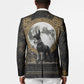 Anput Jackal Mask Blazer with Full Moon Egyptian Afterlife Symbolism
