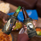 Anput Jackal Mask 4 in 1 Can Cooler Tumbler with Full Moon Egyptian Afterlife Symbolism