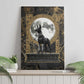 Anput Jackal Mask Canvas Wall Art with Full Moon Egyptian Afterlife Symbolism