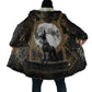 Anput Jackal Mask Cloak with Full Moon Egyptian Afterlife Symbolism