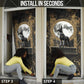 Anput Jackal Mask Door Cover with Full Moon Egyptian Afterlife Symbolism