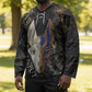 Anput Jackal Mask Hockey Jersey with Full Moon Egyptian Afterlife Symbolism