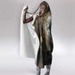 Anput Jackal Mask Hooded Blanket with Full Moon Egyptian Afterlife Symbolism