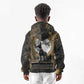 Anput Jackal Mask Kid Hoodie with Full Moon Egyptian Afterlife Symbolism