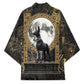 Anput Jackal Mask Kimono with Full Moon Egyptian Afterlife Symbolism