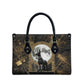 Anput Jackal Mask Leather Bag with Full Moon Egyptian Afterlife Symbolism
