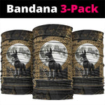 Anput Jackal Mask Neck Gaiter with Full Moon Egyptian Afterlife Symbolism