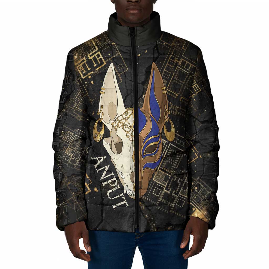 Anput Jackal Mask Padded Jacket with Full Moon Egyptian Afterlife ...