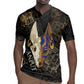 Anput Jackal Mask Rugby Jersey with Full Moon Egyptian Afterlife Symbolism
