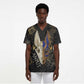 Anput Jackal Mask Scrub Top with Full Moon Egyptian Afterlife Symbolism