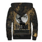 Anput Jackal Mask Sherpa Hoodie with Full Moon Egyptian Afterlife Symbolism