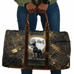 Anput Jackal Mask Travel Bag with Full Moon Egyptian Afterlife Symbolism