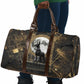 Anput Jackal Mask Travel Bag with Full Moon Egyptian Afterlife Symbolism