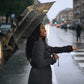 Anput Jackal Mask Umbrella with Full Moon Egyptian Afterlife Symbolism