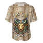 Hathor Baseball Jersey with Sacred Cow Head Egyptian Fertility Symbolism